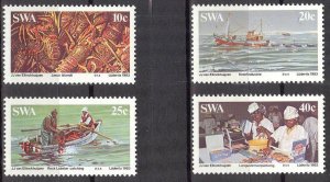 South West Africa SWA 1983 Lobster Industry Fishing Set of 4 MNH