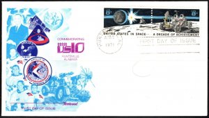 1971 US FDC Scott #- 1434-35 8 Cents US in Space Decade of Achievement