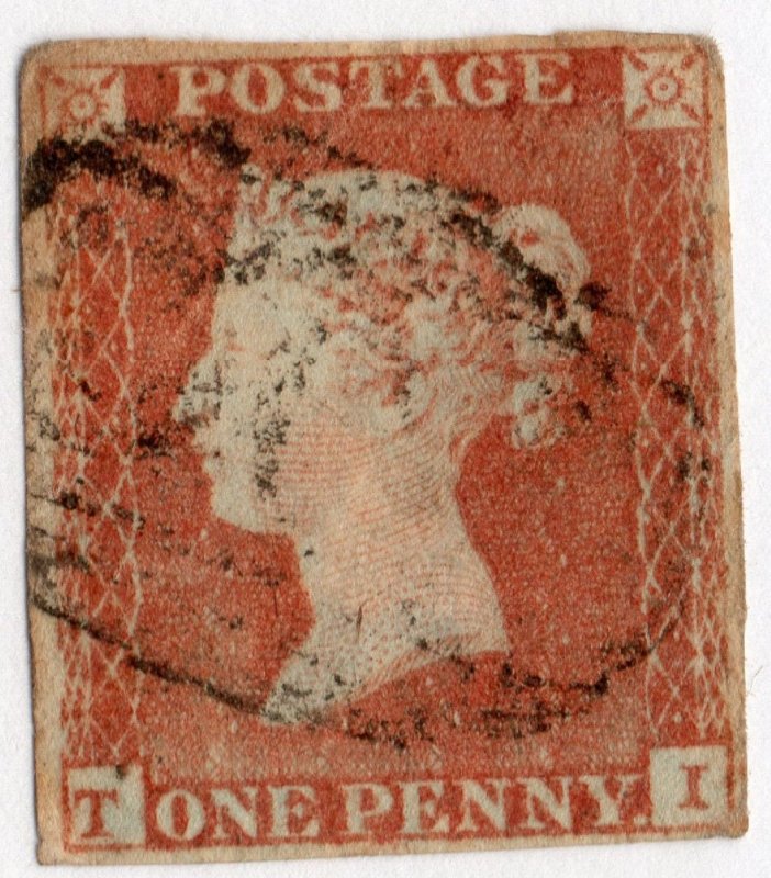GB 1841 Queen Victoria QV, T I, Penny Red,  SG8, SG.8