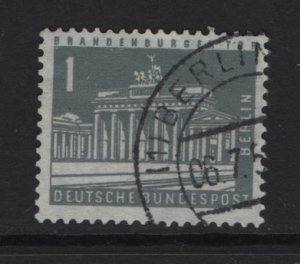 Germany  Berlin #9N120  used 1957  Brandenburg gate 1pf