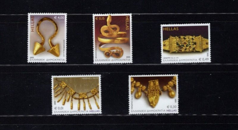 Greece 2175-79 Jewelry 2004 VF MNH Complete Set A5 BX1