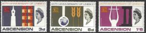 Ascension #108-110 MNH Set of 3 cv $11