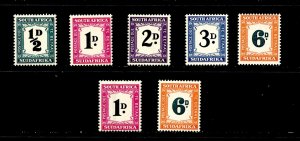 SOUTH AFRICA Sc# J34-38 + 2 EXTRA ALL MNH,OG   / NO FAULTS