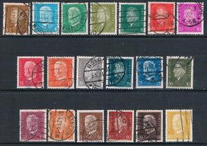 Germany 366-384, Ebert/von Hindenburg, set of 19, used, VF