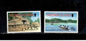 SOLOMON ISLANDS #549-550  1985  CHRISTMAS     MINT VF NH  O.G