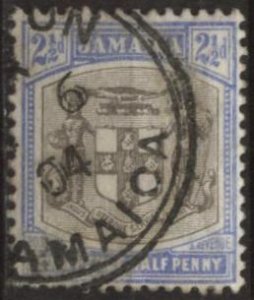 Jamaica 35 (used) 2½p arms, ultra & black (1903)