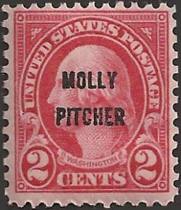 # 646 MNH - SCV-1.60 - Carmine George Washington Molly Pitcher