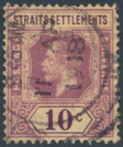 Straits Settlements  SC# 158  Used  wmk crown CA Die I     see details & scans