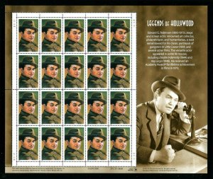 3446 Edward G Robinson Sheet of 20 33¢ Stamps Legends of Hollywood 2000