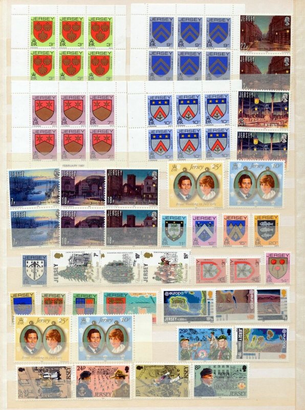 JERSEY Good Royalty Ships Birds Art MNH Collection (Appx 180+Stamps)Aed690