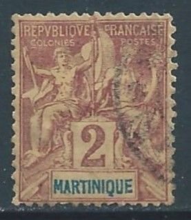 Martinique #34 Used 2c Navigation & Commerce