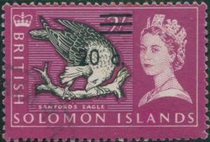 Solomon Islands 1966 SG147 20c on 2/- Sanford's Sea Eagle FU