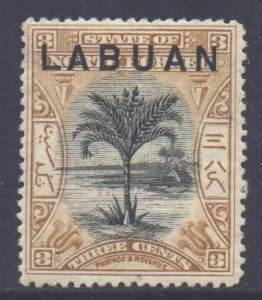 Labuan North Borneo Scott 75 - SG91, 1897 Traveller's Tree 3c MH*