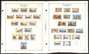 Isle of Man Stamp Collection on 6 Scott International Pages, 1973-1977 (AD)