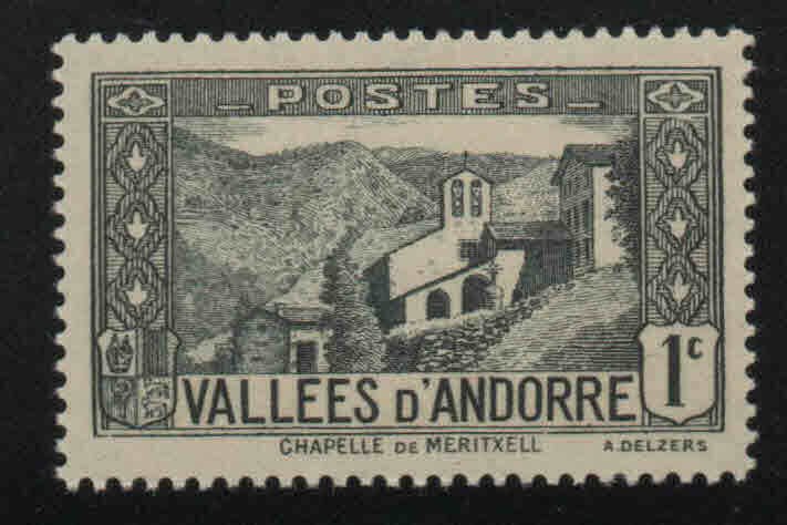 Andorre (French) Andorra Scott 23 MH* 1932 stamp expect similar centering