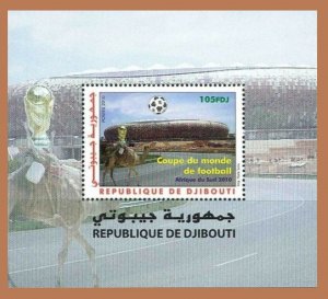 DJIBOUTI 2010 SHEET Scott 852 Michel BL 165 SOCCER WORLD CUP FOOTBALL CAMEL MNH