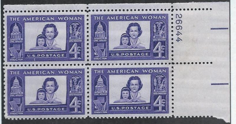 UNITED STATES SC# 1152 PL#26644 UR B/4 VF/MNH 1960