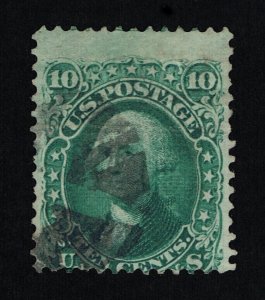 VERY AFFORDABLE GENUINE SCOTT #96 USED 1868 YELLOW GREEN NBNC CLEAR F-GRILL