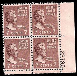 # 812 MINT NEVER HINGED ANDREW JACKSON