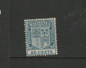 Mauritius 1921/6 Script CA 15c Blue MM SG 219