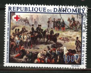 Dahomey Scott C80 used CTO 1968 Air Post painting stamp