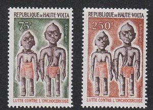 Burkina Faso # 393-394, Blind Woman & Man, Mint LH, 1/3 Cat.