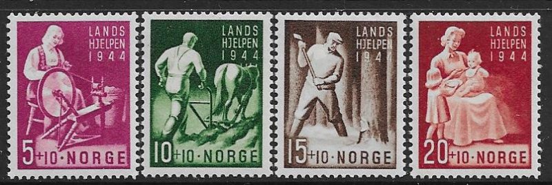 Norway B38 - 41 mnh  SCV $6.00 - 12480  offset on backs