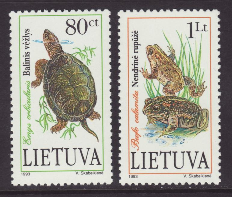 Lithuania 473-474 Turtle,Frogs MNH VF