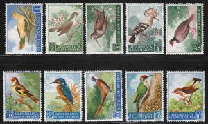 San Marino 1960 Birds(Scott 446-55) MH-VF