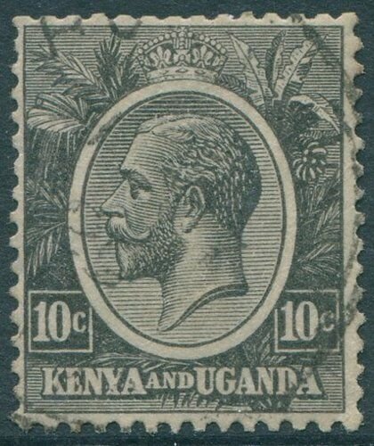 Kenya Uganda and Tanganyika 1922 SG80 10c black KGV #2 FU (amd)