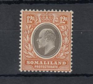 Somaliland KEVII 1911 12A Brown MH J4509