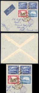 Aden KGVI 2 1/2a x 2 plus 3a and 1a on RAF Censor cover