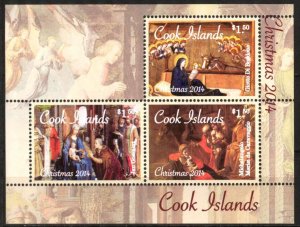 Cook Islands 2014 Art Paintings Christmas S/S MNH