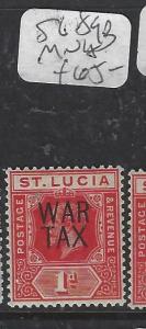 ST LUCIA  (P2905B)   KGV  WAR TAX  SG 89B   MNH 