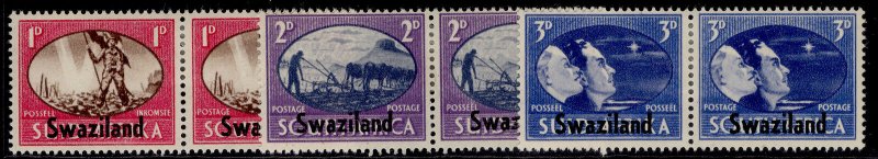 SWAZILAND GVI SG39-41, 1946 VICTORY set, M MINT.