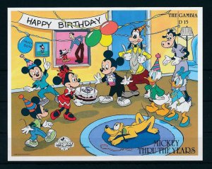 [22363] Gambia 1989 Disney Mickey Mouse thru the years MNH