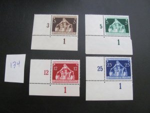 Germany 1936 MNH  SC 473-475 SET XF 20 EUROS (134)