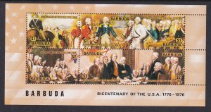 Barbuda 237d US Bicentennial Souvenir Sheet MNH VF