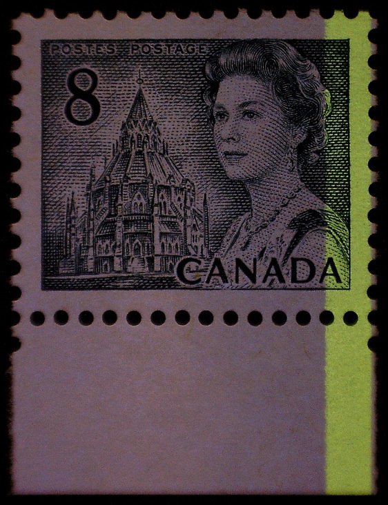 Canada #544p Single Bar Tagging Error; MNH