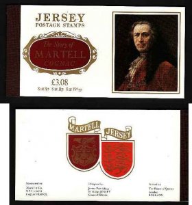 Jersey-Sc.#289-94-unused NH complete booklet with 6 panes-Martell Cognac-1982-