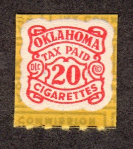 Oklahoma State Revenue, Cigarettes SRS # C46 MNH Lot 230719 -03