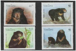Laos Mi.1410-13/MNH VF WWF/Bears/1994