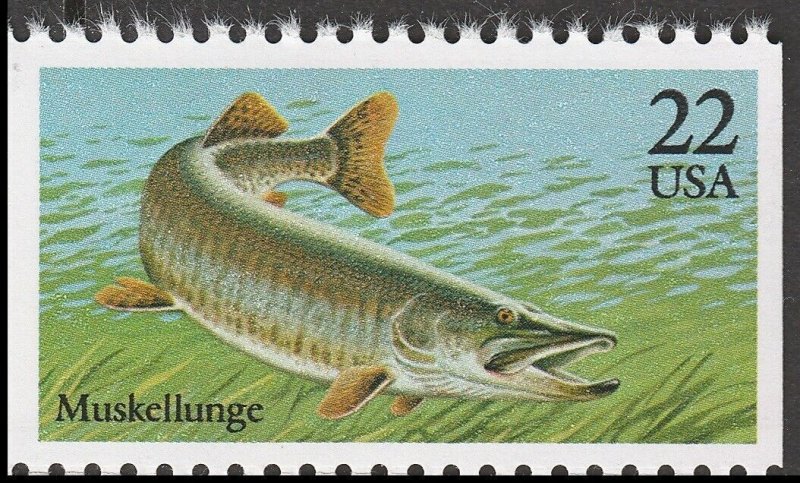 US 2205-2208 2209a BK154 Fish 22c booklet 10 #22222 MNH 1986