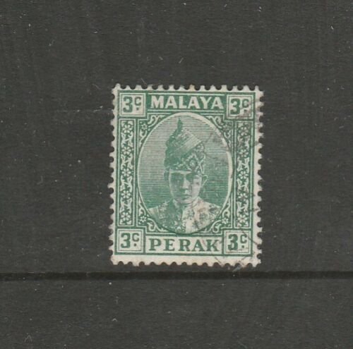 Malaya Perak 1938/41 3c Green, Lightly Used SG 106/a 