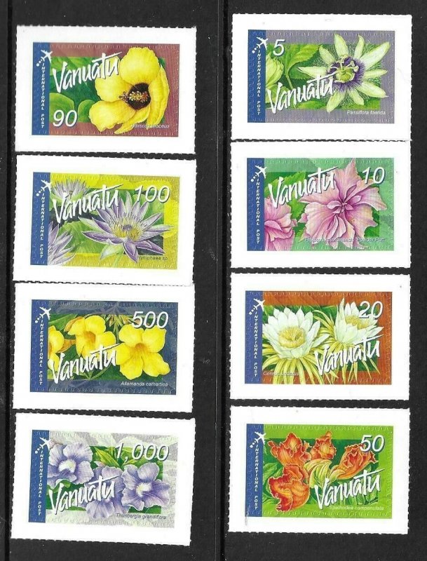 2006    VANUATU  -  SG.  982a / 982h  -  INTERNATIONAL FLOWERS - S/A  -  MNH