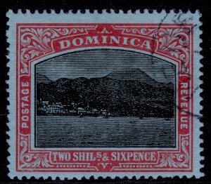 DOMINICA EDVII SG53c, 2s 6d WMK CROWN to LEFT, FINE USED. Cat £100.