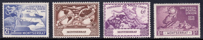 Montserrat - Scott #108-111 - MH - Diagonal crease #110 - SCV $3.40