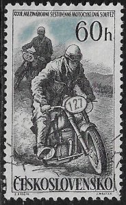 Czechoslovakia #815 Used Stamp - Motorcyclists