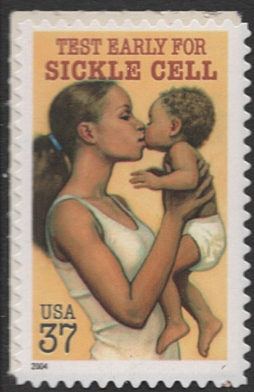 SC#3877 37¢ Sickle Cell Anemia Single (2004) SA