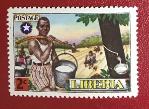 1949 Liberia Sc 310 unused 2c Rubber tapping and planting CV$.45 Lot 1907